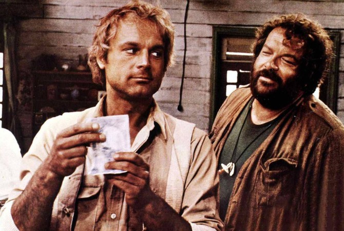 Maglietta Ufficiale Terence Hill & Bud Spencer – Ippopotamo Bianco – Taglia M, 100% Cotone