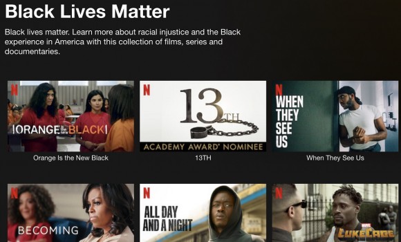 Netflix lancia la collezione Black Lives Matter