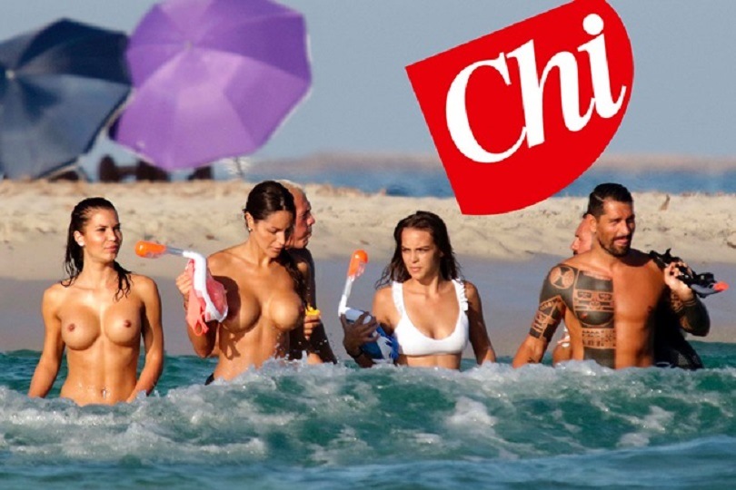 Marco Borriello: su Chi le foto a Ibiza con modelle in topless