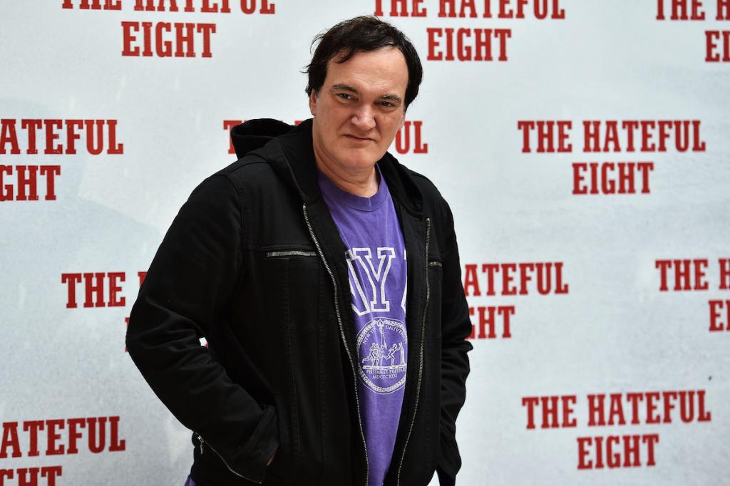 Un primo piano di Quentin Tarantino