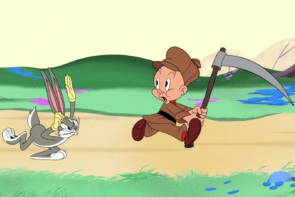 Bugs Bunny e Taddeo in una scena di Looney Tunes