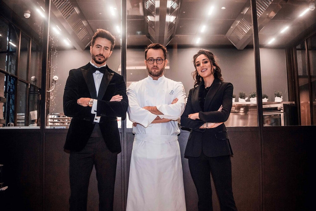 Marco Ferri, Alessandro Negrini e Chiara Carcano nella cucina di Chef Save the Food