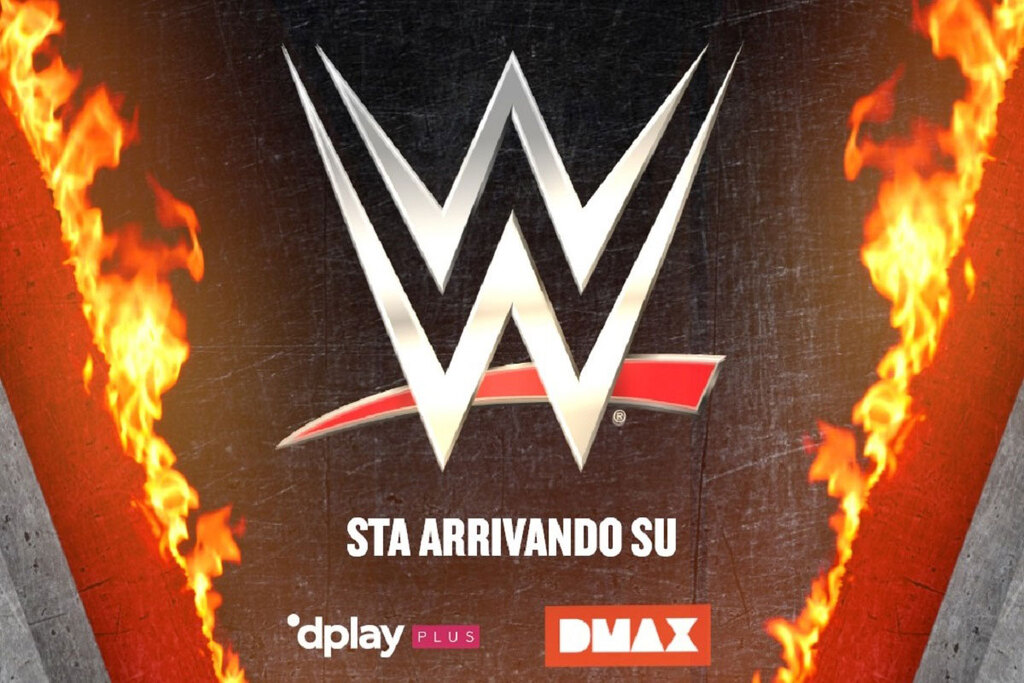 Il poster del wrestling della WWE sui canali Discovery