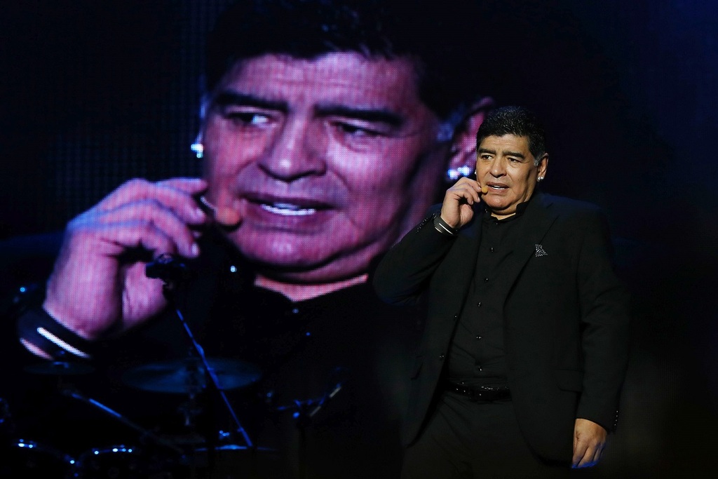 Un primo piano di Diego Armando Maradona