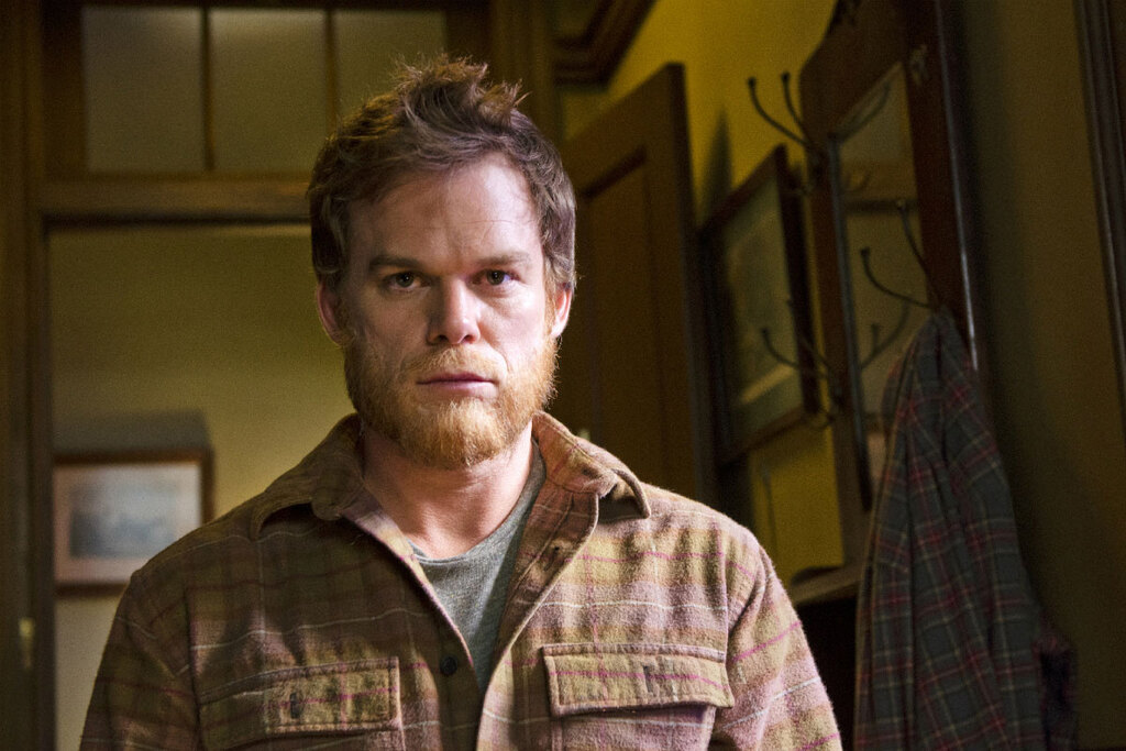 Un primo piano di Michael C. Hall nell'episodio finale di Dexter