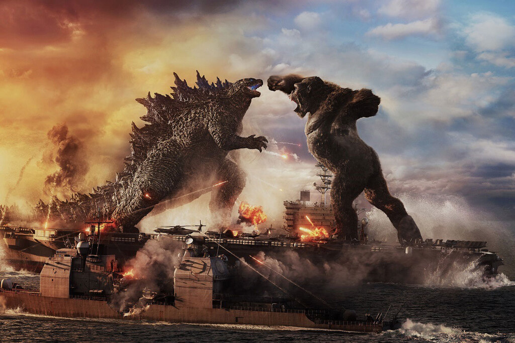 Una scena del film Godzilla vs Kong