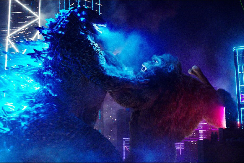 Una scena del film Godzilla vs. Kong