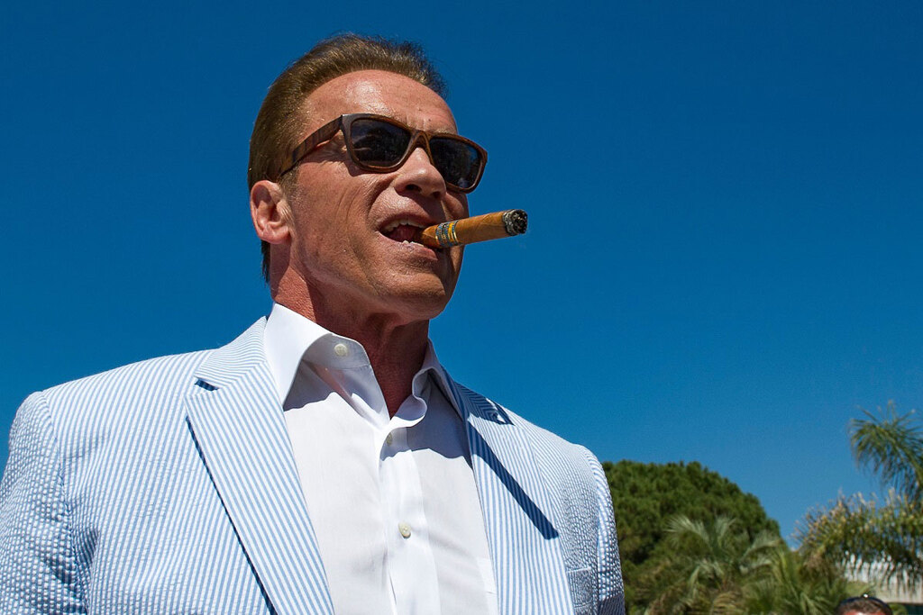 Un primo piano di Arnold Schwarzenegger