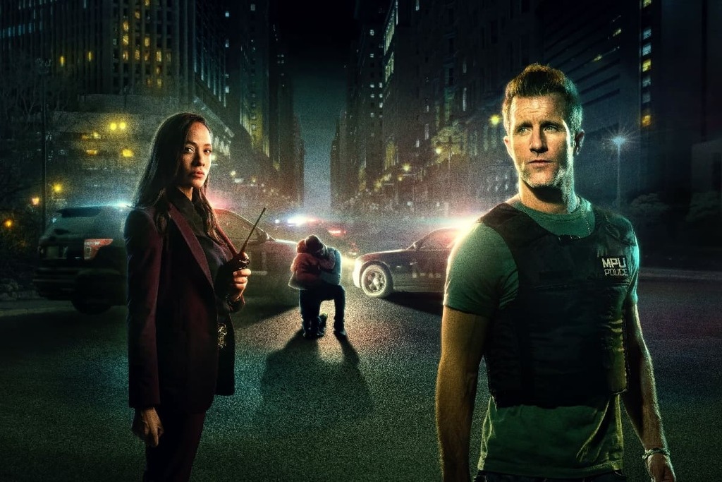 Dania Ramirez e Scott Caan nella foto promo di Alert: Missing Persons Unit